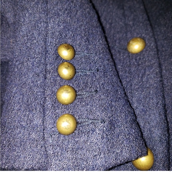 FREE PEOPLE XS Military Pea Coat, Wool Blend - Picture 6 of 8